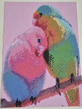 3 For $15 Bundle Diamond Art Completed Painting Lovebirds